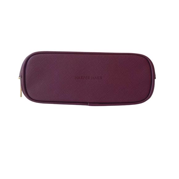 NEW HARPER JAMES women's jenny makeup bag in burgundy - Picture 5 of 5